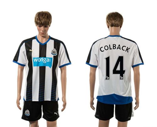 Newcastle #14 COLBACK Home Soccer Club Jersey